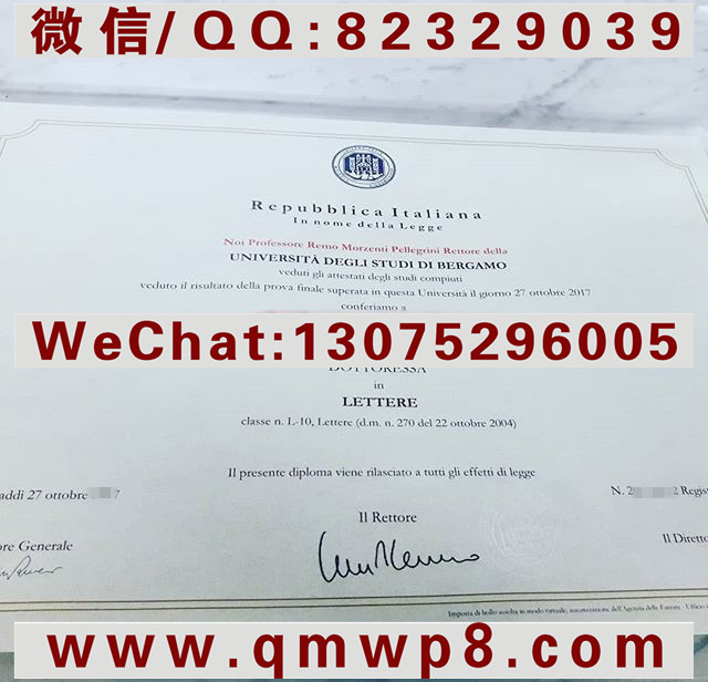 贝加莫大学毕业证|制作意大利贝加莫大学毕业证书对比图